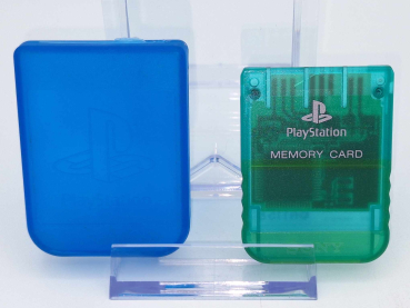 Playstation 1 Memory Card Grün Transparent + Case